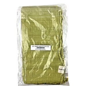 Eve & Al Beach Towel Thin Olive Green Cotton Throw Blanket Stone Washed Retro